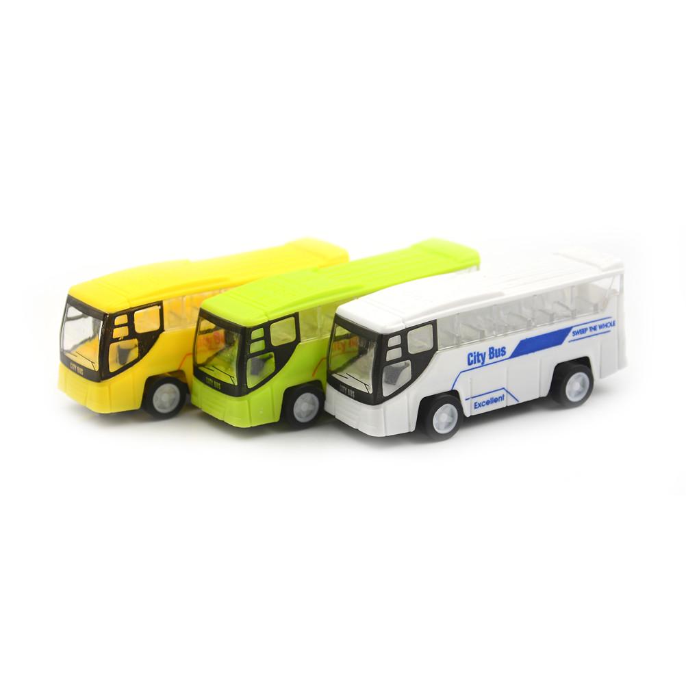 Scale School Bus Miniature Car Model Educational Toys For Children Plastic Toy Vehicles Model For Kids Gifts