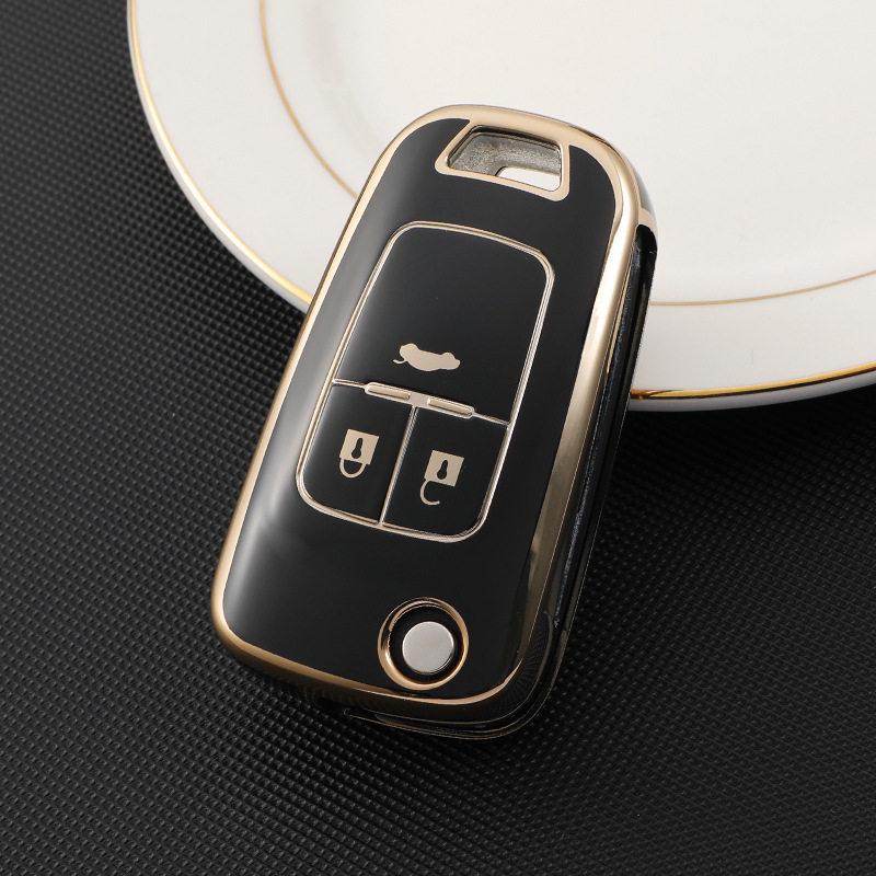Gold-Trimmed Car Key Bag for 2020-2021 Buick Excelle & Chevrolet Cavalier