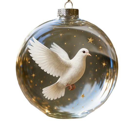 Weihnachtsvogel Acryl Ornamente 2D Kardinäle Tier Baumschmuck Handgefertigt Feiertag