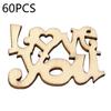 Pack of 60 Wooden Letters Wood Slices Unfinished Signs Scrapbooking Crafts Anniversary Gifts Love Wedding Happy Birthday Party