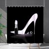 Shower Curtain Waterproof And Mildew-Proof 3D Digital Printing High Heels Bathroom Curtain Shower Curtain Partition Non-Punching Curtain