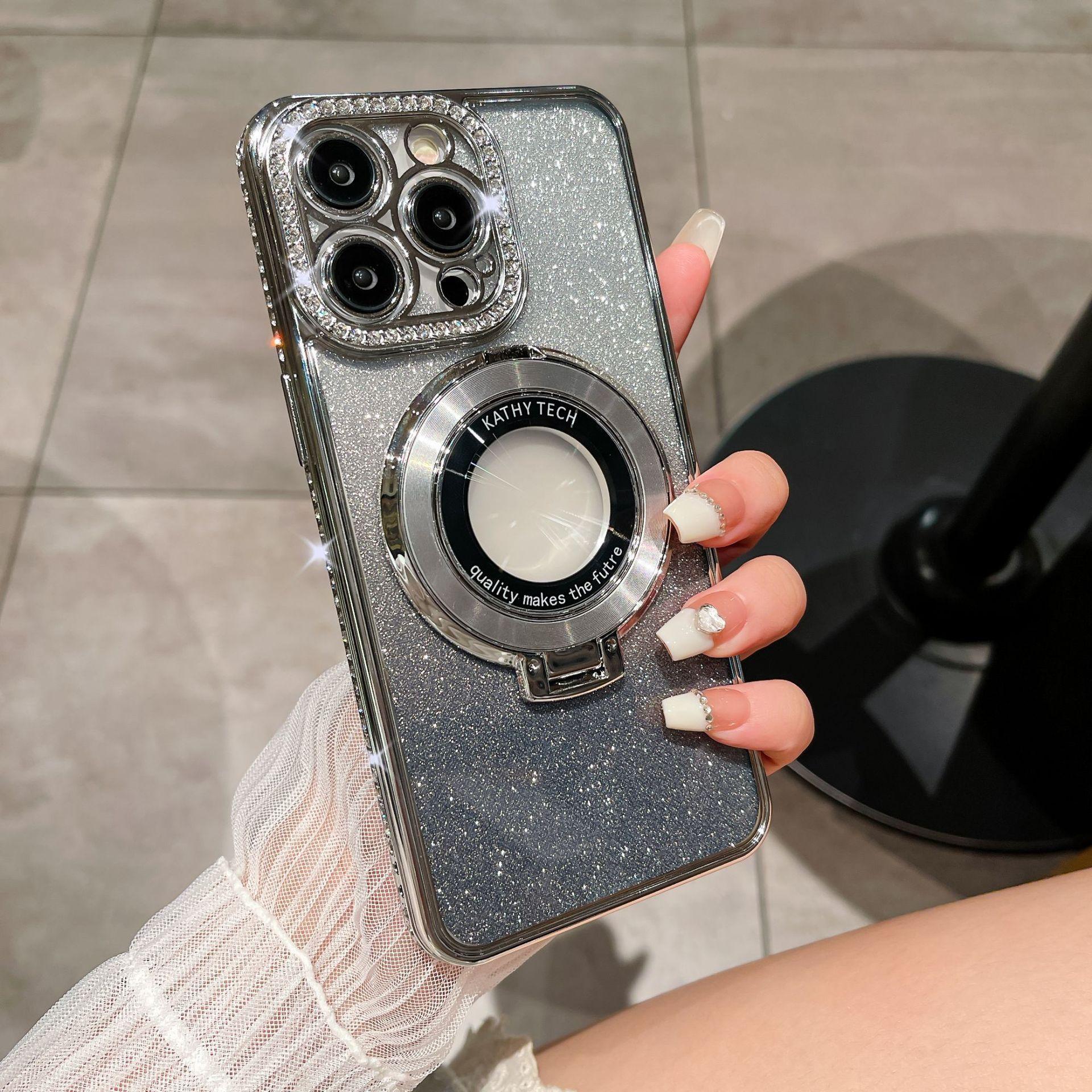 

Роскошный градиентный глиттер «Водяной бриллиант» подходит для чехлов для телефонов iPhone16, магнитной подставки и гальванических чехлов Apple 15proMax iPhone11promax