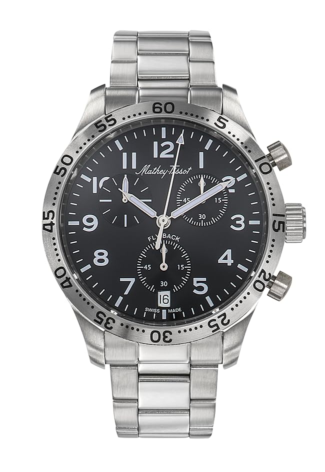 

Тип 21 Хронограф з функцією flyback Кварцовий Сріблястий Годинник Mathey-Tissot, H1821CHANG, Чоловічий,