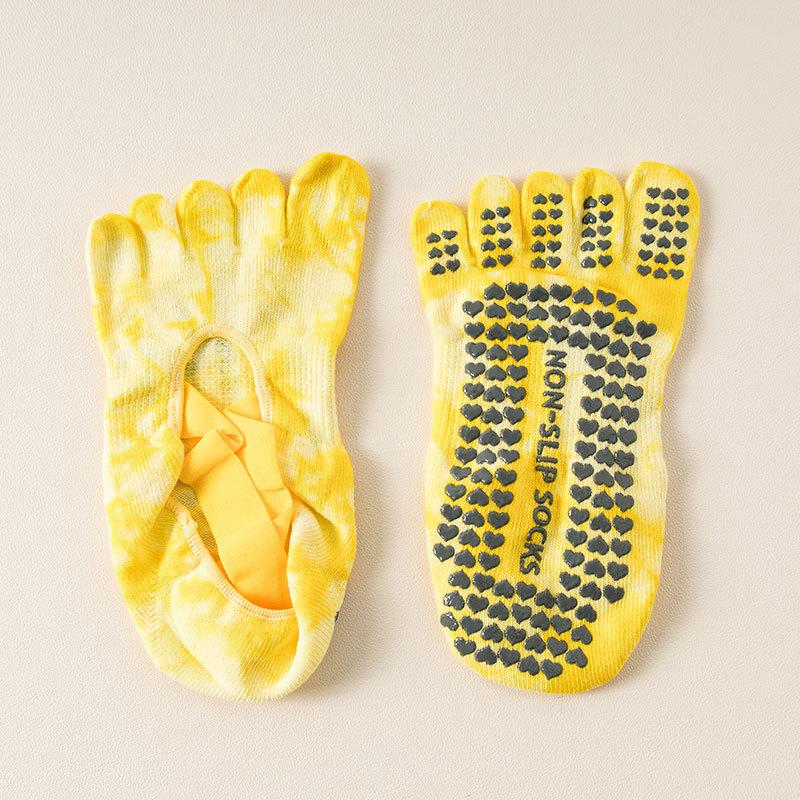 Yoga Non Slip Socks Women's Professional Five Finger Pilates Socks Sports Indoor Split Toe Socks Sweat Absorbent