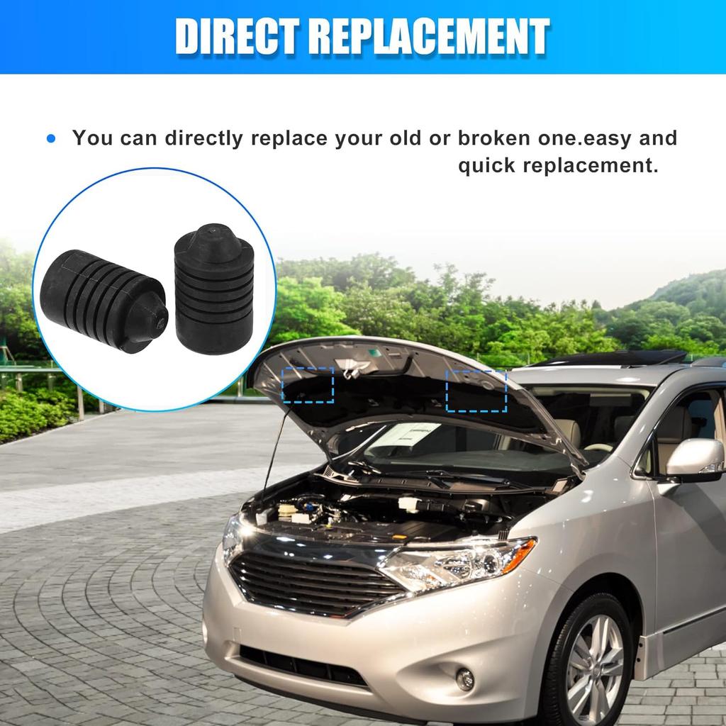 2Pcs Rubber General Cushion Bumper Hood for N-is-s-an 200SX Altima Frontier Quest