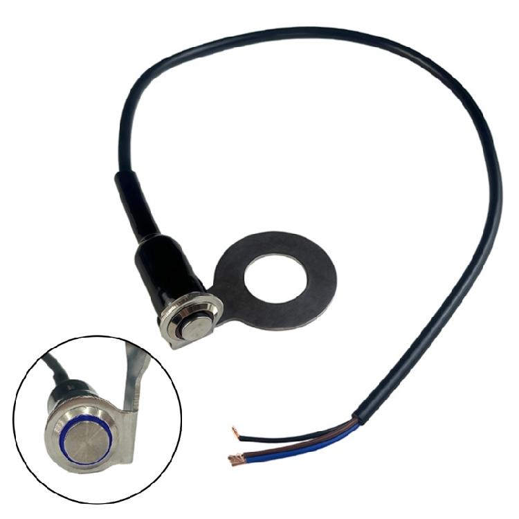 Motorcycle Auxiliary Light Push Button 12V 24V 10A Metal Power Button with Stainless Steel Bracket for Wiring Tasks