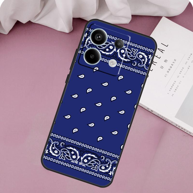 Blue Bandana Case For Xiaomi Redmi Note 14 13 12 11 10 9 15 Pro Plus Redmi 15 10C 12C 13C 15C 14C Cover