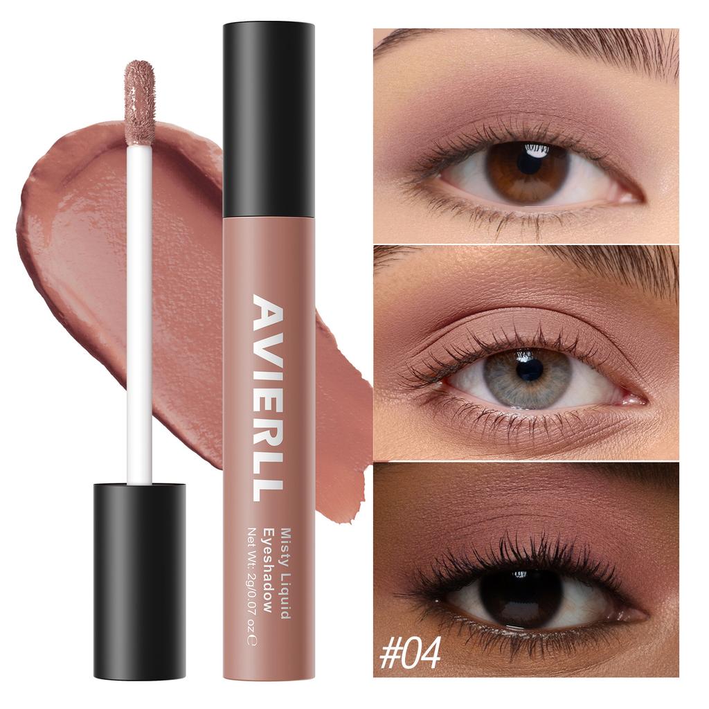 1 PZ/10 PZ AVIERLL Ombretto Liquido Opaco Impermeabile Lunga Tenuta Anti-Macchia Liscio Pigmentato Nude per Trucco Occhi Smoky per Donne