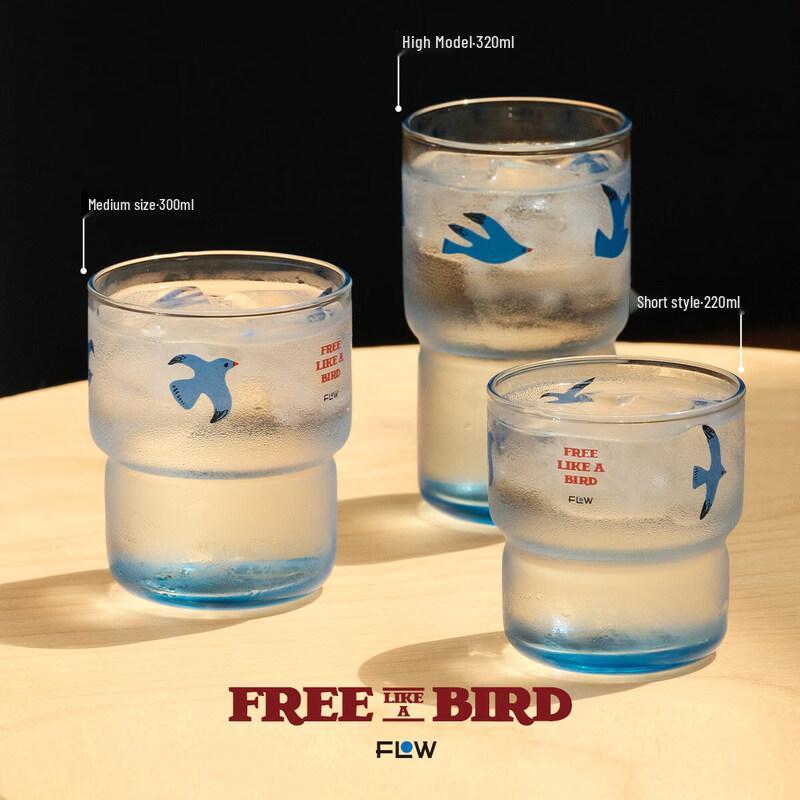 Chixing Free Bird Blue Glass Cup
