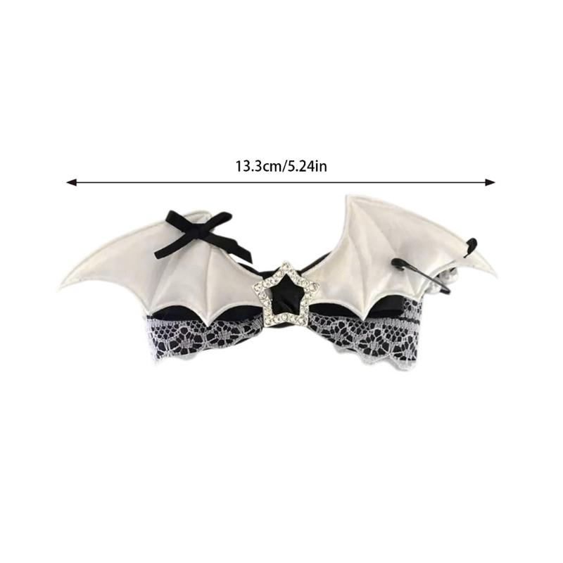 Cosplay Hair Clip Novelty Bat Wing Lace Bows Hairclip Party Headwear Anime Hairpin Female Hair Grip Halloween Headdress