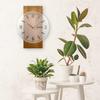 Wooden Geometric Wall Clock 40cm Frozen White