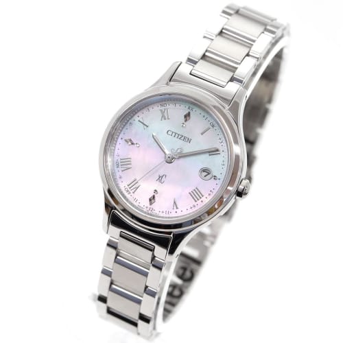 Citizen XC Women's Eco-Drive Watch, Water-Resistant, Silver Mother-of-Pearl Finish, ES9490-52D, Light-Powered, Radio-Controlled, Waterproof