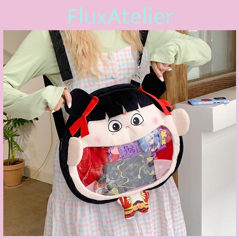 2 Ne Zha Cute Cartoon Soft Backpack With Adjustable Straps For School Daycare