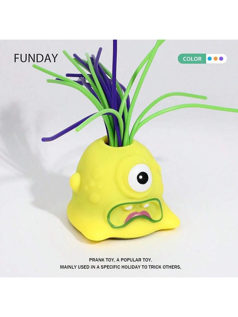 Tangle Monster Stress Toy – Pull Hair To Scream, Fun Fidget For Kids & Adults (Colorful Squishy Figures)