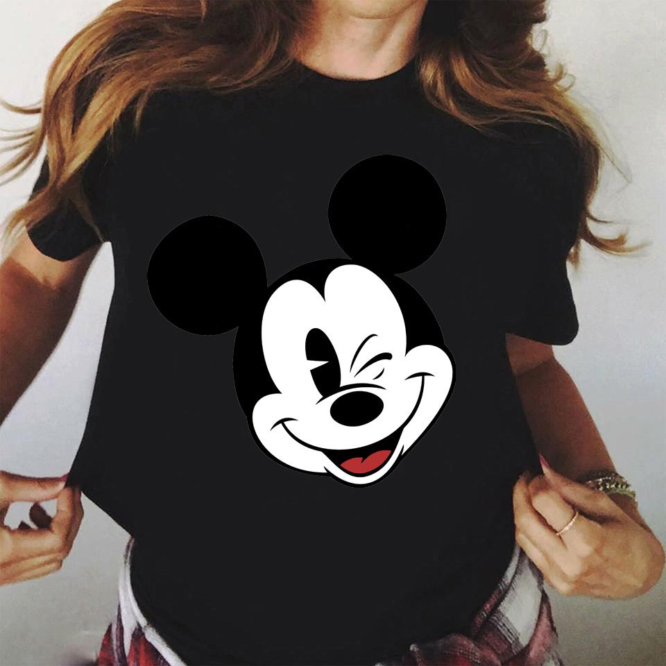 2025 Disney Mickey Mouse Cute Harajuku Ullzang Fashion Top Family Parent-Child Top 100% Pure Cotton Printed Leisure T-shirt