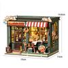 3D Wooden Puzzle Book Nook DIY Mini Magic Library House Kit Handmade Bookshelf Decor Bookend Building Set for Xmas Birthday Gift