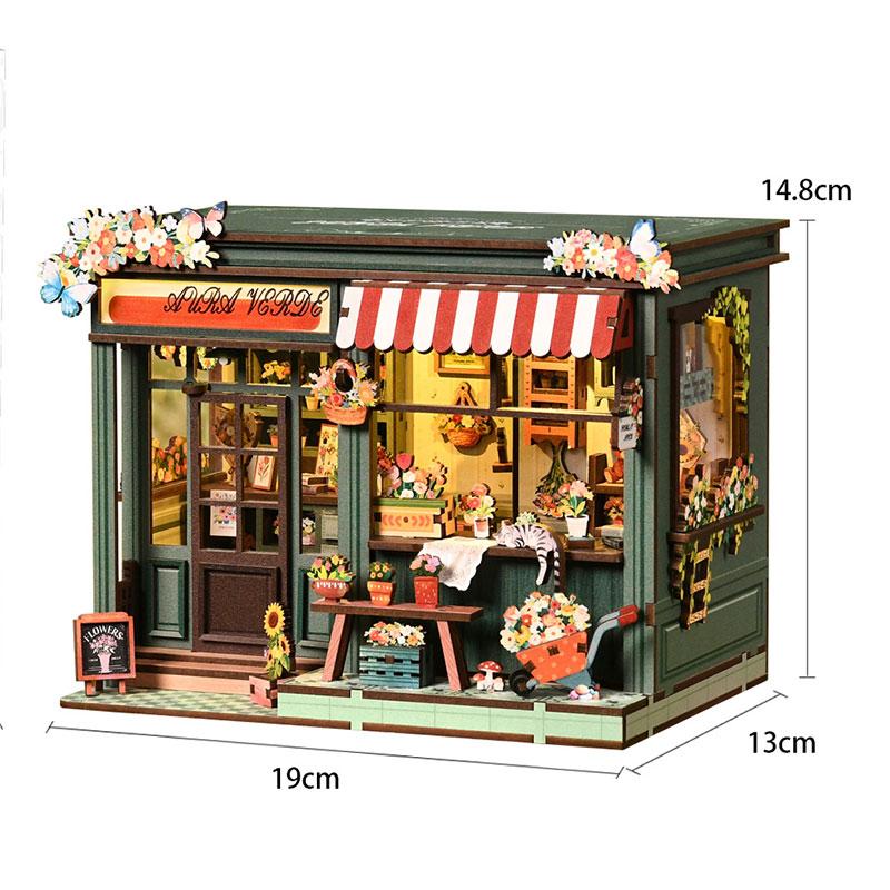 3D Wooden Puzzle Book Nook DIY Mini Magic Library House Kit Handmade Bookshelf Decor Bookend Building Set for Xmas Birthday Gift