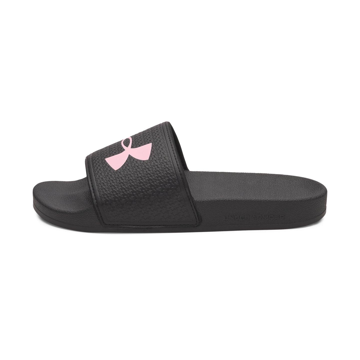 Under Armour Women s UA ARMR Slide Black White Slides 6007532-003 36.5