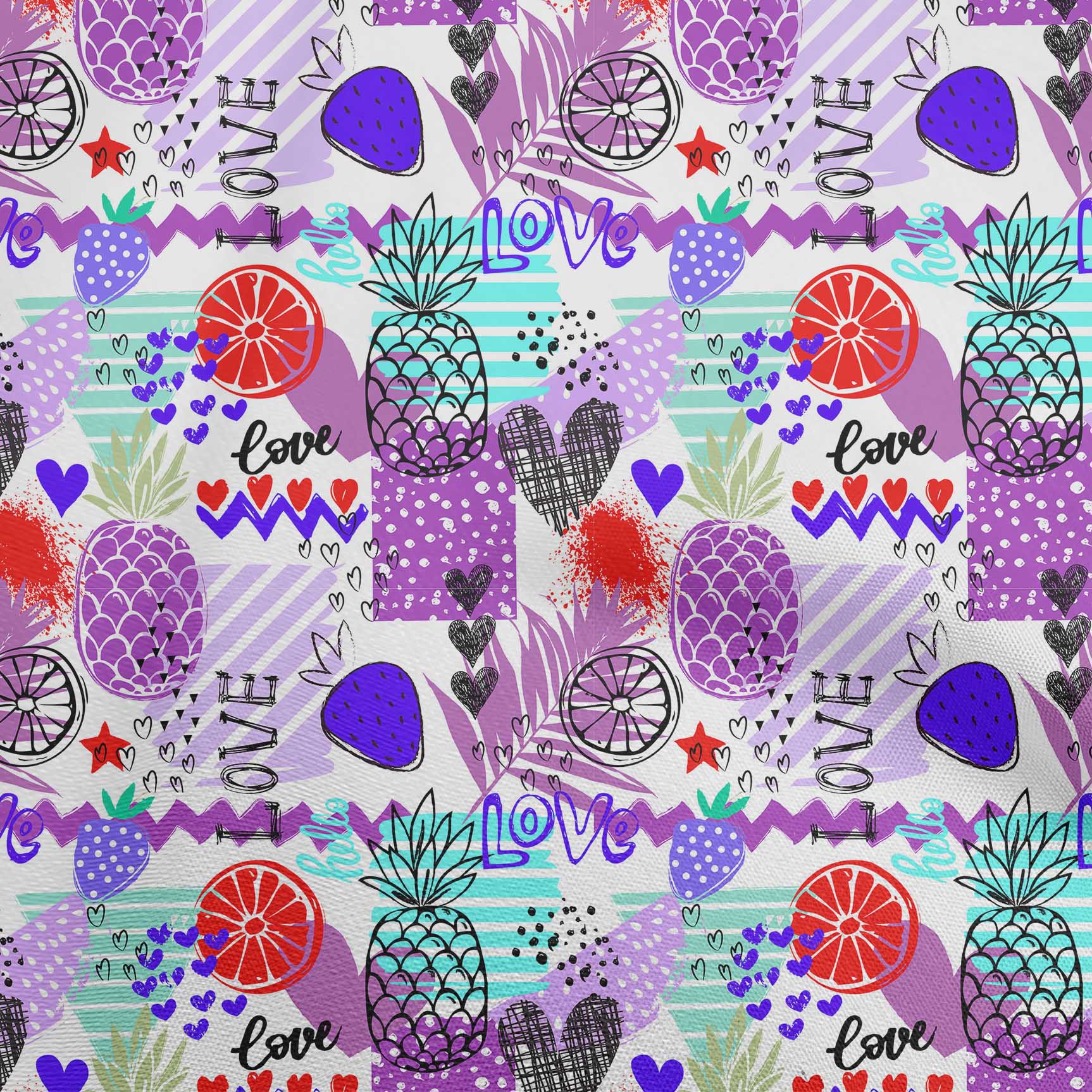 

oneOone Бавовна Flex Fuschia Pink Тканина Тропічні фрукти Швейні Ремісничі проекти Принти на тканині 40 дюймів 42 Inch Wide - Viscose Chiffon фіолетовий