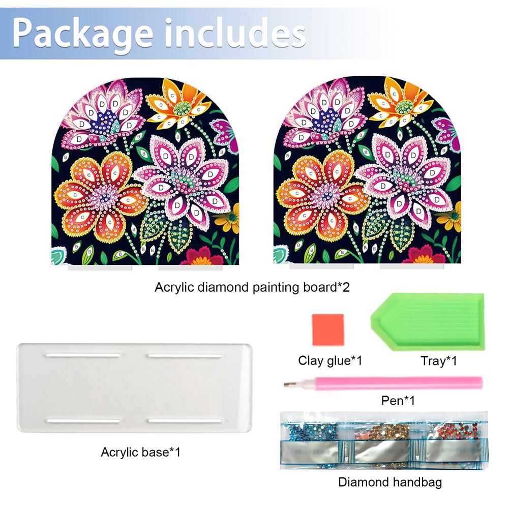 Double Sided Christmas Diamond Painting Napkin Holder DIY 5D Acrylic Diamond Painting Tabletop Paper Towel Holder Desk Ornaments