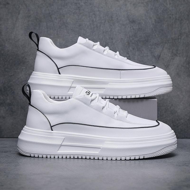 Men's Shoes Summer Platform White Shoes Lightweight Trend Board Shoes Men's Clothing with Fashion Shoes Wenzhou Shoes Spot