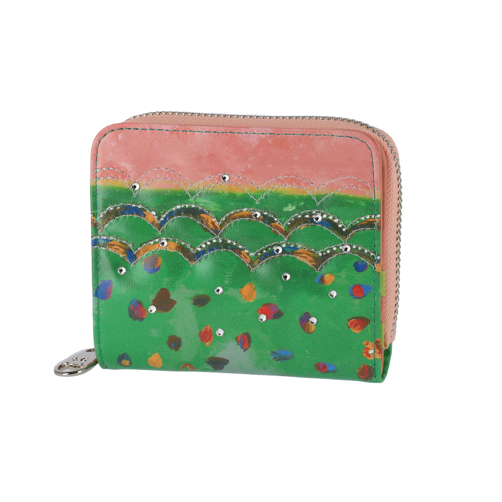 

Цветной кошелек-бифолд с леопардовым принтом Tsumori Chisato, маленький, зелёный