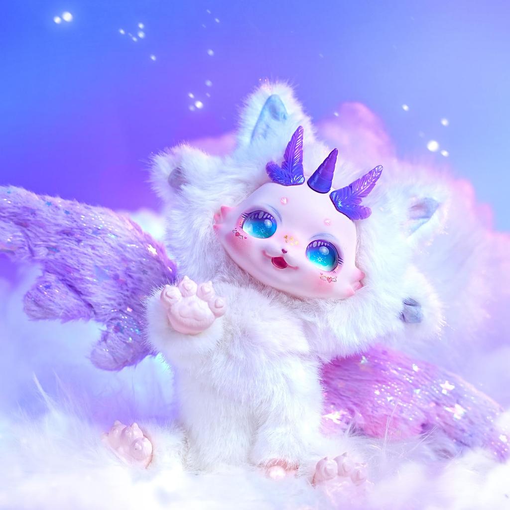 ICY Fortune Days Blind Box Fantastic Creatures Series Plush Doll, 1 Box, Approximately 18cm Tall, Made of Polyester, PVC, and ABS, Painted, Gift