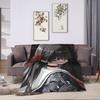 Chisa Wuthering Wave Flannel Blanket  Super Soft Throw Blanket for Couch Chair Travel Print Bedspread Sofa Bed Cover