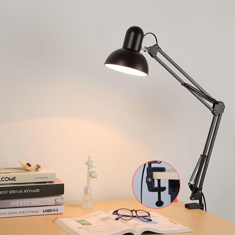 LED Folding Desk Lamp with 37cm Long Arm for Work, Study, Manicure, Eyelash Extensions, Repair, Painting, Tattoo, and Microblading