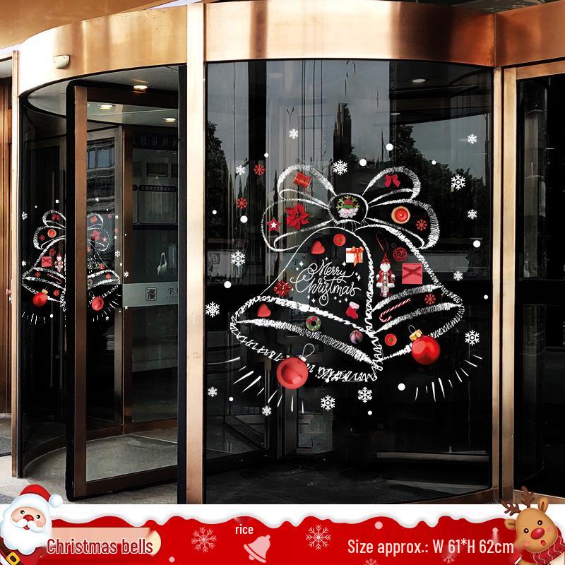 Christmas Tree Ornaments & Window Clings Set: Festive Static Stickers for Glass, Doors, and Holiday Decor
