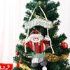 Christmas KT Fabric Santa Claus Hand-Raised Doll Pendant - Tree Ornament & Holiday Scene Decoration