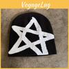 Autumn Knit Winter Hat With High Top Design And Star Pattern For Wear Daily
