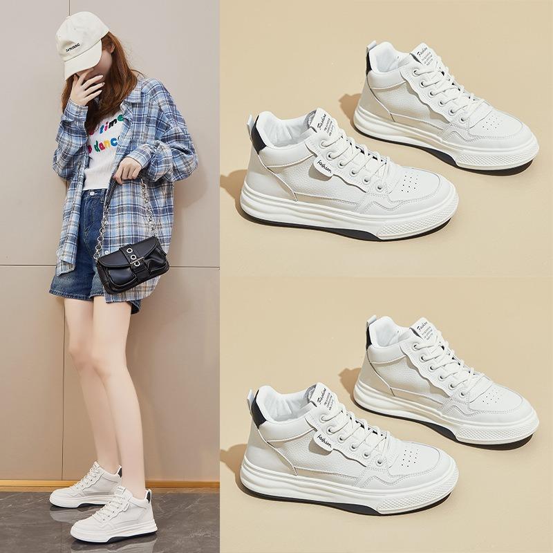 Spring little white shoes new female students thick-soled heightening sports board shoes casual street shooting