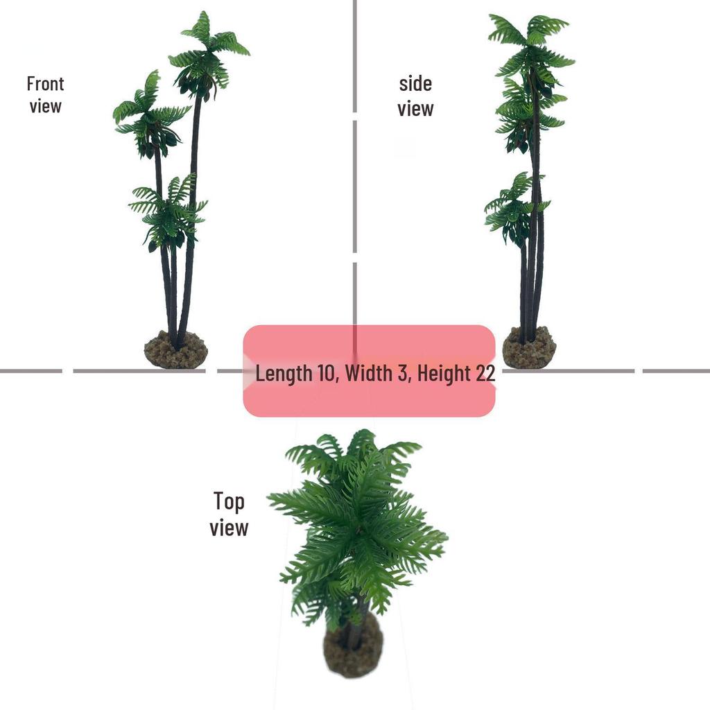 Kokospalme Aquarium Dekoration: Große, mittlere und kleine Aquariendekorationen für die Landschaftsgestaltung und Innendekoration.
