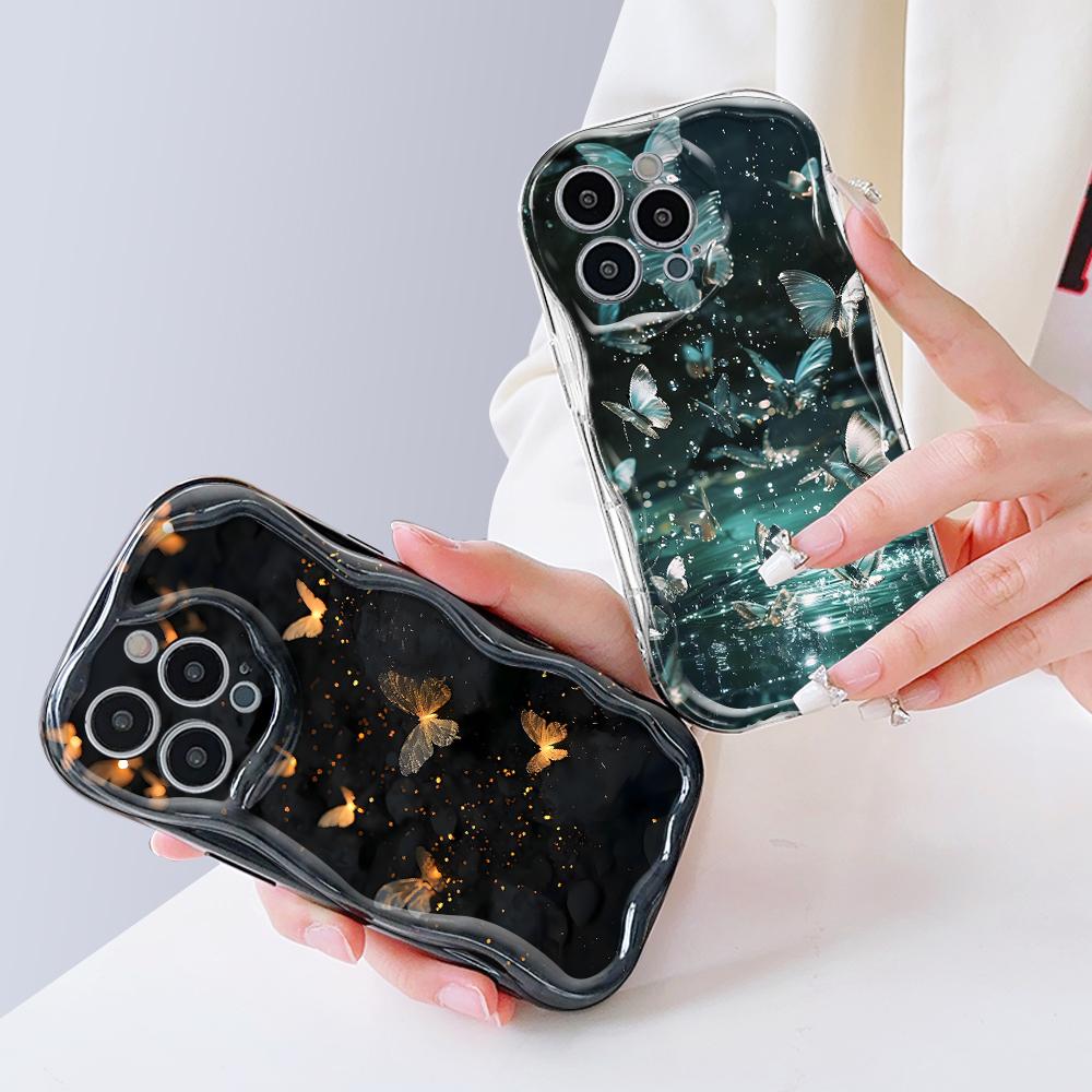 Cute Cartoon Pattern Cream Texture Casing Wavy Edge Soft Silicone Cover Phone Case for Vivo