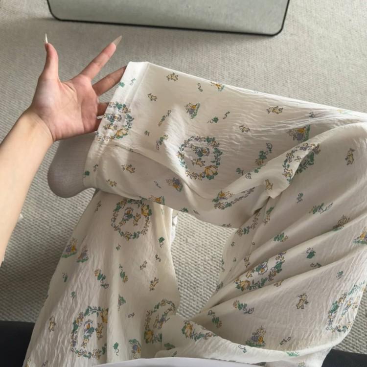 2026 New Style Lounge Pants for Women Loose Fit Wide Leg Casual Pajama Pants for Outdoor, Campus, Home