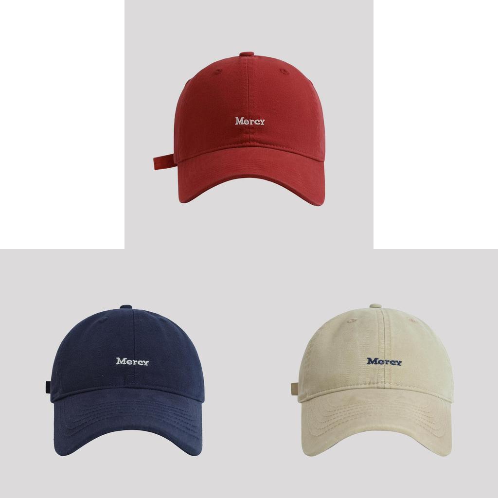 Embroidered Letter Baseball Cap With Wide Brim For Summer Sun Protection