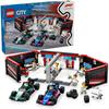 LEGO City F1 Mercedes-AMG & Alpine Race Car Garage Toy Building Blocks for Kids 7-9 Years Old