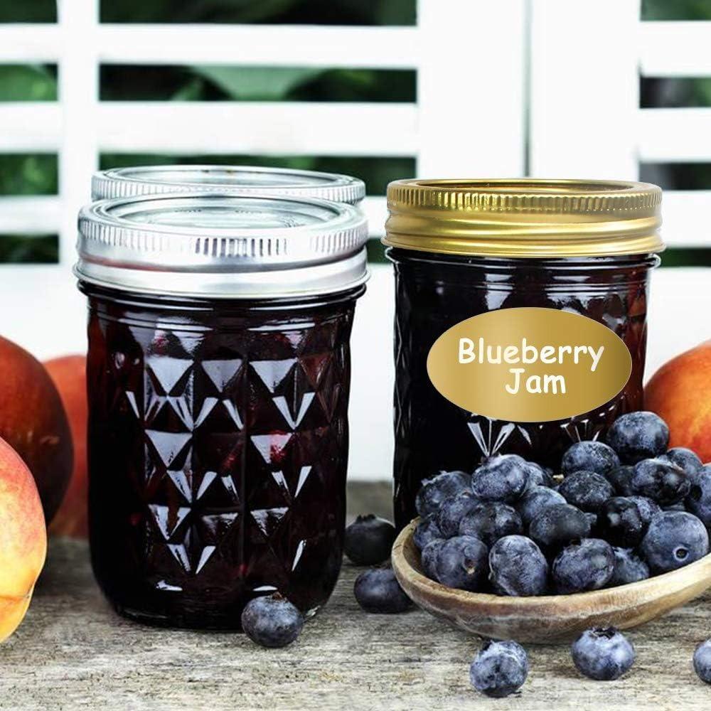 12pcs Mason Jars 8 Oz Canning Jars Half Pint Glass Jars with Regular Lids and Bands Small Mason Jars with Lids Ideal