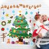 Festive Wall Christmas Decor Art Paper Cards Stickers Set With Pattern Tree