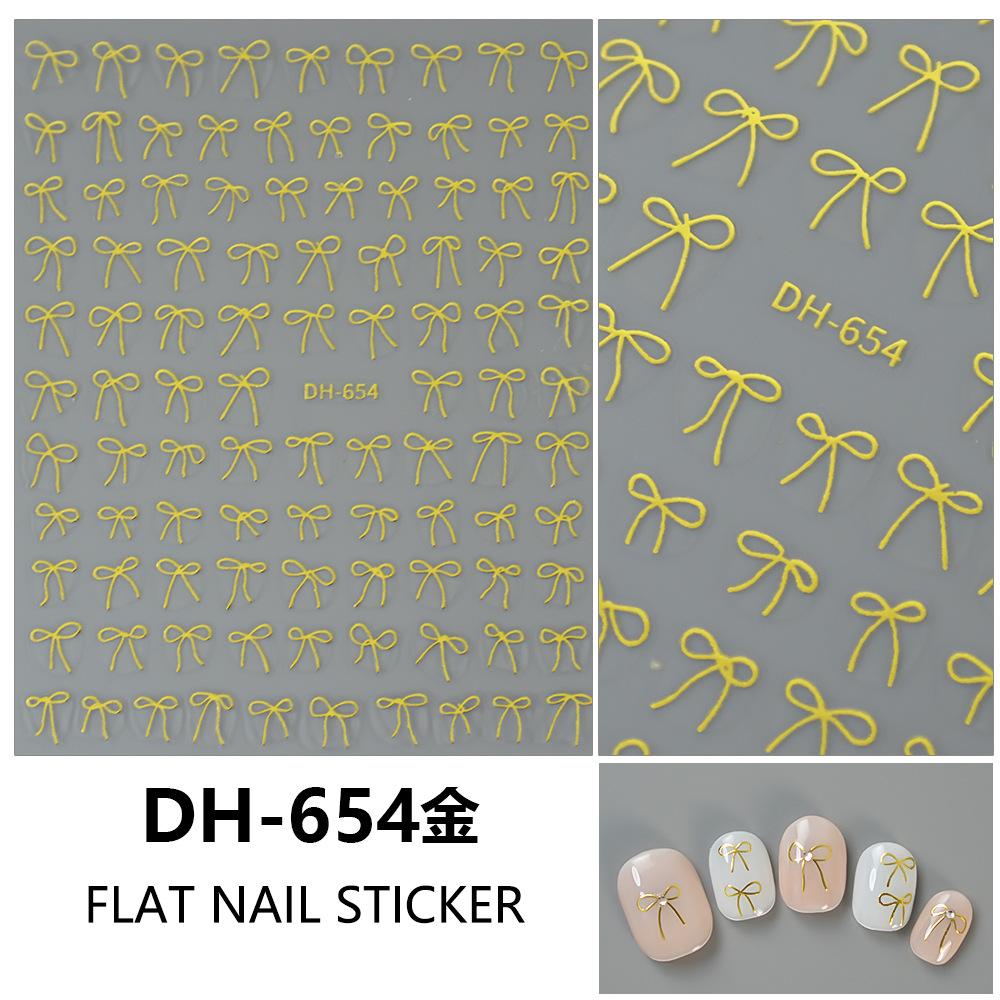 Valentine'S Day 3D Bow Nail Stickers French Minimalist Red Bowknot Designs Self-Adhesive Decals For Diy Nail Decor Itemations