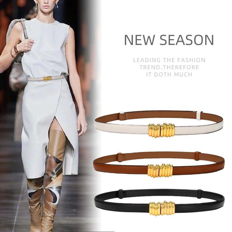 Women's Thin Belts, Women's Extremely Thin Belts, Fashionable New Thin Belts, Women's Four-season Versatile Dresses, Women's Belts