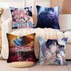 Pillow Case Cotton Linen Fabric Square Zipper Pillowcase Home Decorative Living Room Comic Light Novel 7-7Th Time Loop 1