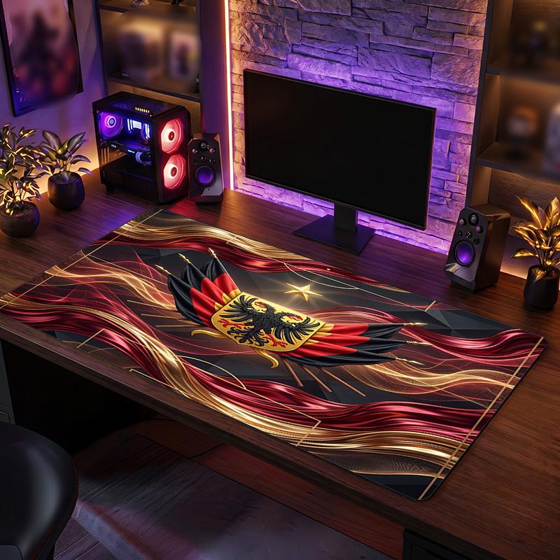 Belgium Football Crest Mouse Pad, Extended Non Slip Rubber Desk Mat for Gaming Office Laptop Fan Gift