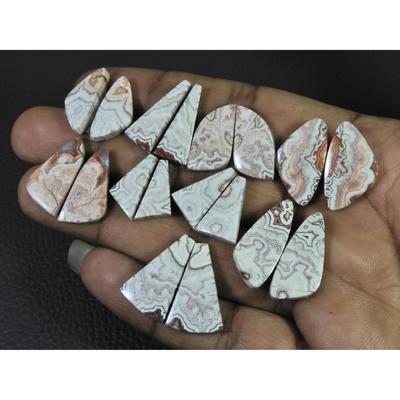 Natural Rosetta Crazy Lace Agate Fancy Cabachon Loose Gemstone 09 Pcs Lot C-2609