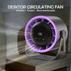 Multifunctional Desktop Circulation Fan 100 Wind Speeds LED Digital Display Home Quiet Wall Ceiling Fan with Warm Night Lights