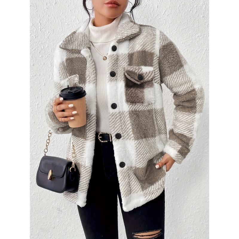 Elegant Directional Fluffy Winter Jacket