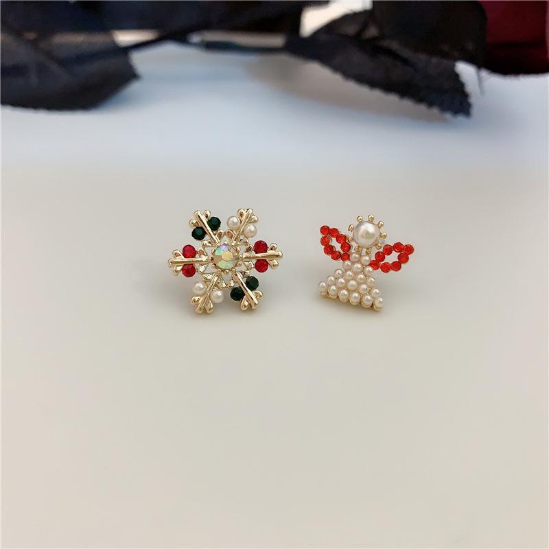 2025 Asymmetrical Reindeer Pompon Christmas Earrings for Women