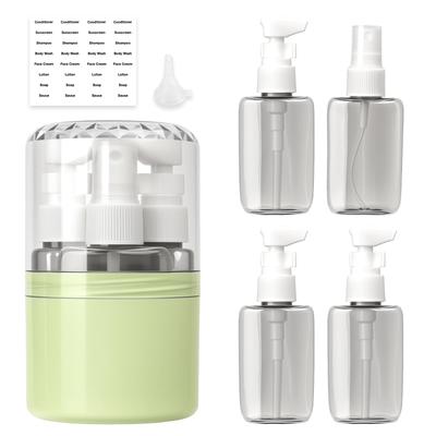 Travel Small Bottle Set Press Bottles 1 Spray Suitable for and Body Wash Ideal Storage Item for Business Trips and Travel [RRJIA-Fa] 4-in-1 (3 +