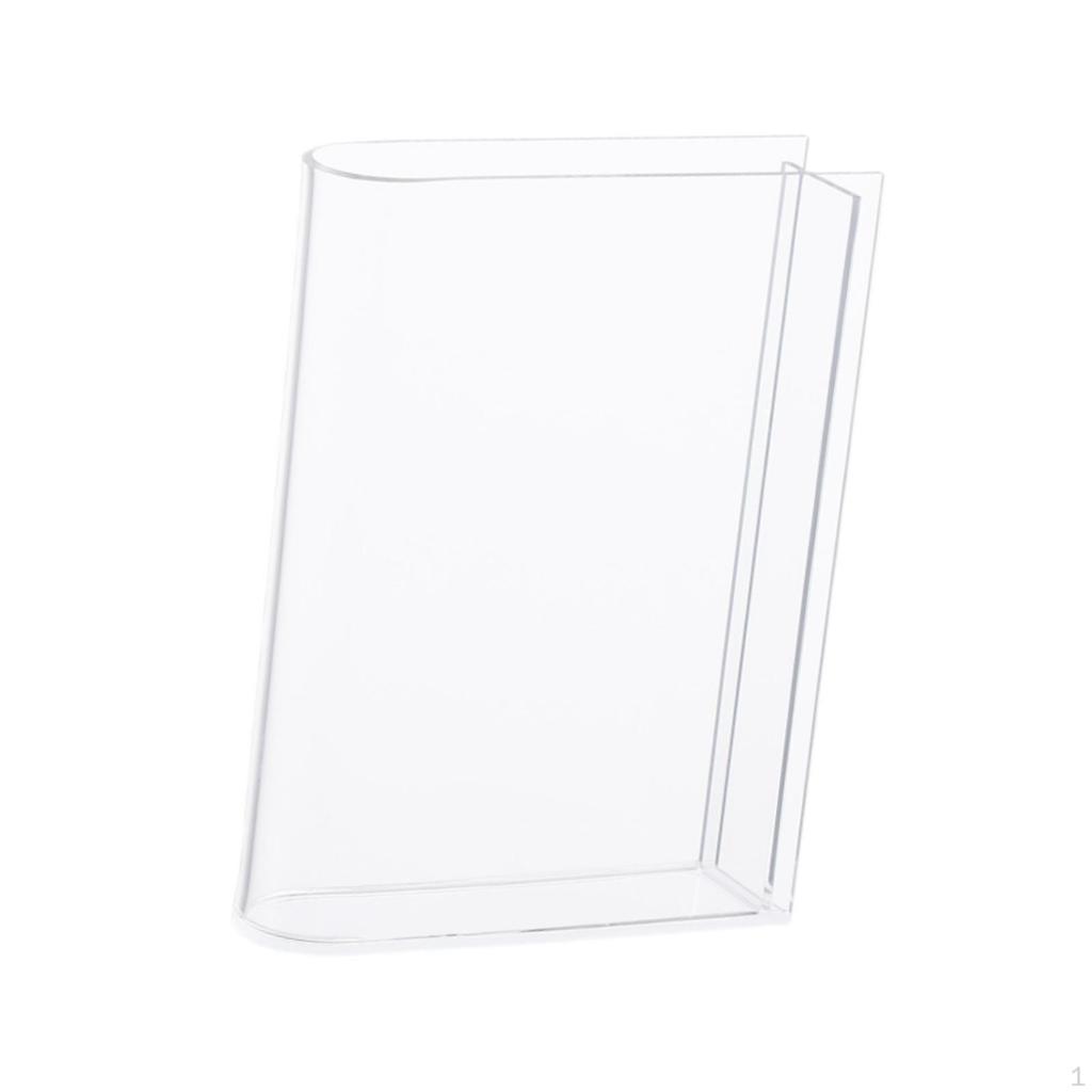 Book Shaped Flower Vase Clear Nordic Decorative Art for Office Dining Room Kitchen Bookshelf